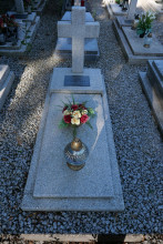 zdjęcie grobu Leona Pacholskiego - ofiary terroru niemieckiego. Kostrzyn Wlkp.