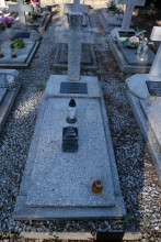 zdjęcie grobu Stanisława Janiszewskiego - ofiary terroru niemieckiego. Kostrzyn Wlkp.