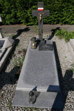 zdjęcie grobu Jana Okarmy - ofiary terroru niemieckiego. Kostrzyn Wlkp.