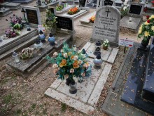 zdjęcie grobu Franciszka Sokołowskiego - ofiary terroru niemieckiego. Wronki