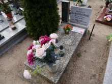 zdjęcie grobu Witolda Marcinkowskiego - ofiary terroru niemieckiego. Wronki