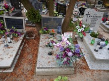 zdjęcie grobu  Walentego Wojtkowiaka - ofiary terroru niemieckiego. Wronki