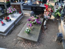 zdjęcie grobu Michała Makowskiego - ofiary terroru niemieckiego. Wronki
