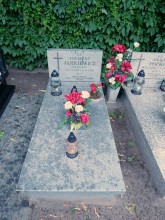 zdjęcie grobu ks. Zygmunta Jarkiewicza we Wronkach - ofiary terroru stalinowskiego