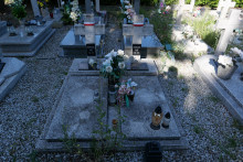 zdjęcie grobu Ludwika i Zygmunta Świerkowskich - ofiar terroru niemieckiego. Kostrzyn Wlkp.