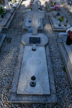 zdjęcie grobu Józefa Szramkowskiego - ofiary terroru niemieckiego. Kostrzyn Wlkp.