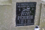 zdjęcie grobu Józefa Rychlińskiego - ofiary terroru niemieckiego. Pyzdry
