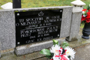 zdjęcie grobu 35 Polaków zamordowanych przez Niemców w 1940 r. Tury
