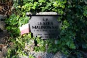 zdjęcie grobu Leszka Malinowskiego - ofiary terroru niemieckiego. Pleszew