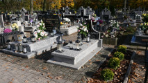 zdjęcie grobu Jana Gałązki ofiary terroru niemieckiego z 1942 r. w Brudzewie