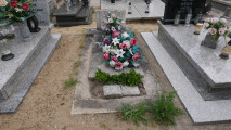 zdjęcie grobu Franciszka Drogosia ofiary terroru niemieckiego z 1945 r. w Krotoszynie