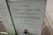 zdjęcie grobu Mariana Koracha poelgłego w II wojnie światowej. Poznań