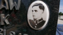 zdjęcie grobu  Czesława Mocka - Żołnierza Podziemia Niepodległościowego. Nowa Wieś
