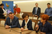 Spotkanie minister i wojewody w Urzędzie Miejskim w Trzciance.