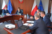 Wicewojewoda podczas spotkania z prezesem zarządu Enea Operator Andrzejem Kojro.