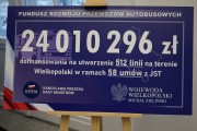 czek z podsumowaniem kwoty ogólnej dofinansowania dla Wielkopolski 