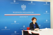 Wicewojewoda Aneta Niestrawska uczestniczy w wideokonferencji