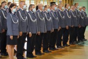 Uroczysta zbiórka z udziałem policjantów