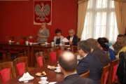 Wicewojewoda Marlena Maląg na spotkaniu poświęconym podsumowaniu przedsięwzięć podejmowanych w roku 2015. 