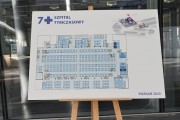 Plansza na której jest schemat techniczny szpitala