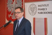 Prezes IPN mówi do uczestników uroczystości 