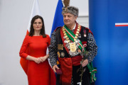 wojewoda z członkiem Bractwa Kurkowego