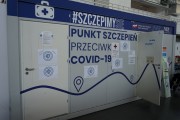 punkt recepcyjny -  kontener szczepienia