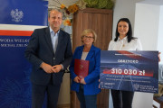 Wizyta wojewody wielkopolskiego Michała Zielińskiego w Obrzycku