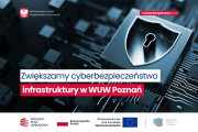 Grafika dot. uzyskania grantu przez Wielkopolski Urząd Wojewódzki w Poznaniu na cyberbezpieczeństwo