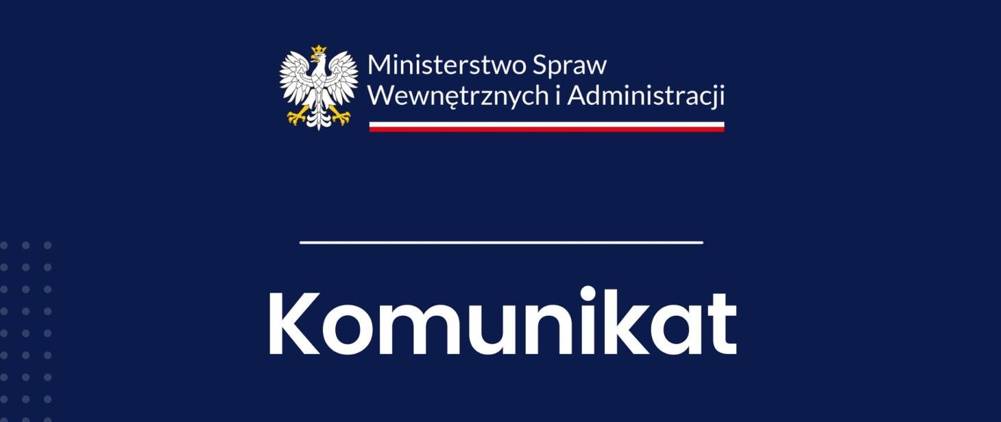 Grafika z informacją komunikat