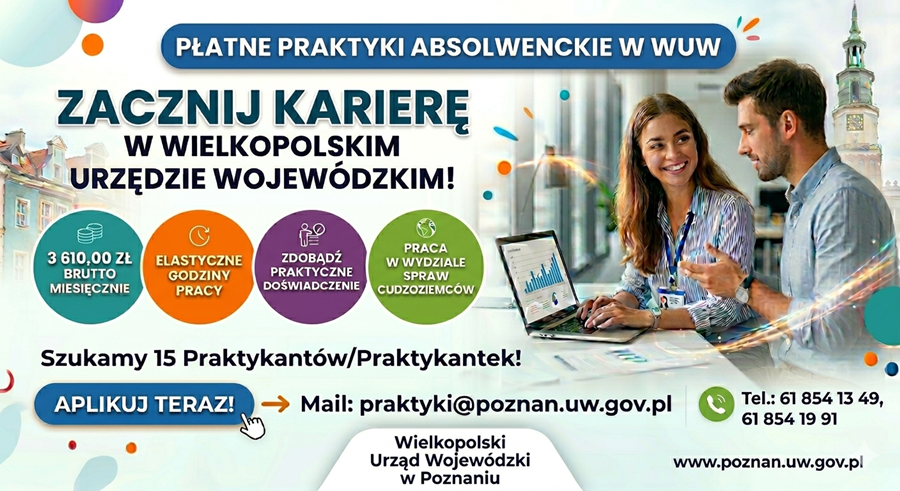 Graficzna treść ogłoszenia P 1/26 o praktykach w WSC